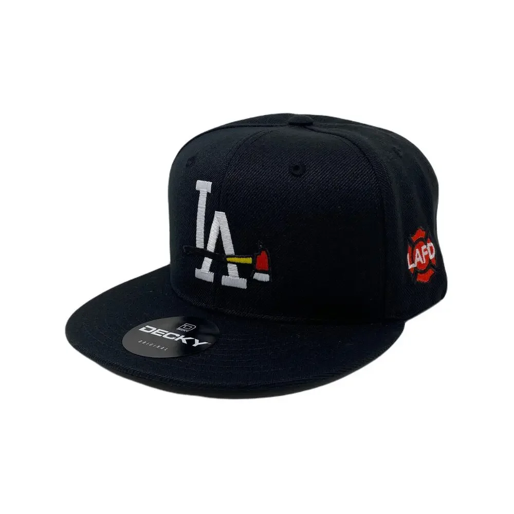 Los Angeles LA Axe Snapback Hat All Black